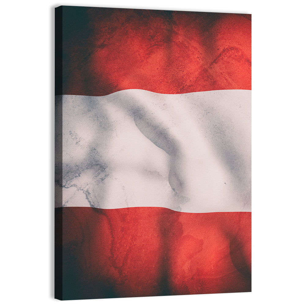 Waving Austrian Flag Wall Art