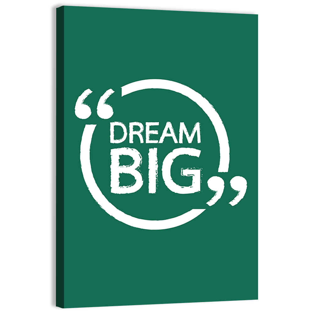 Dream Big Typography Wall Art