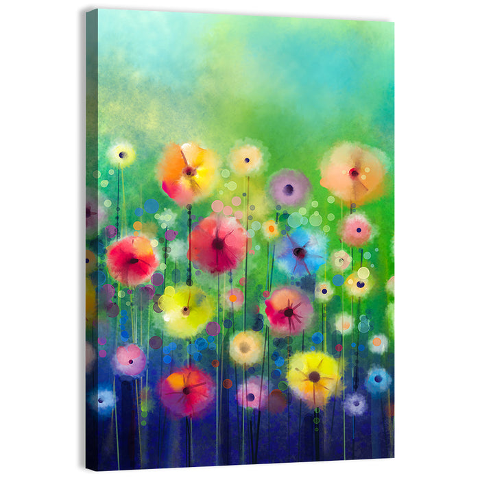 Dreamy Watercolor Poppies Wall Art as a canvas print