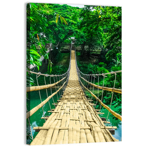 Bamboo Pedestrian Hanging Bridge Wall Art