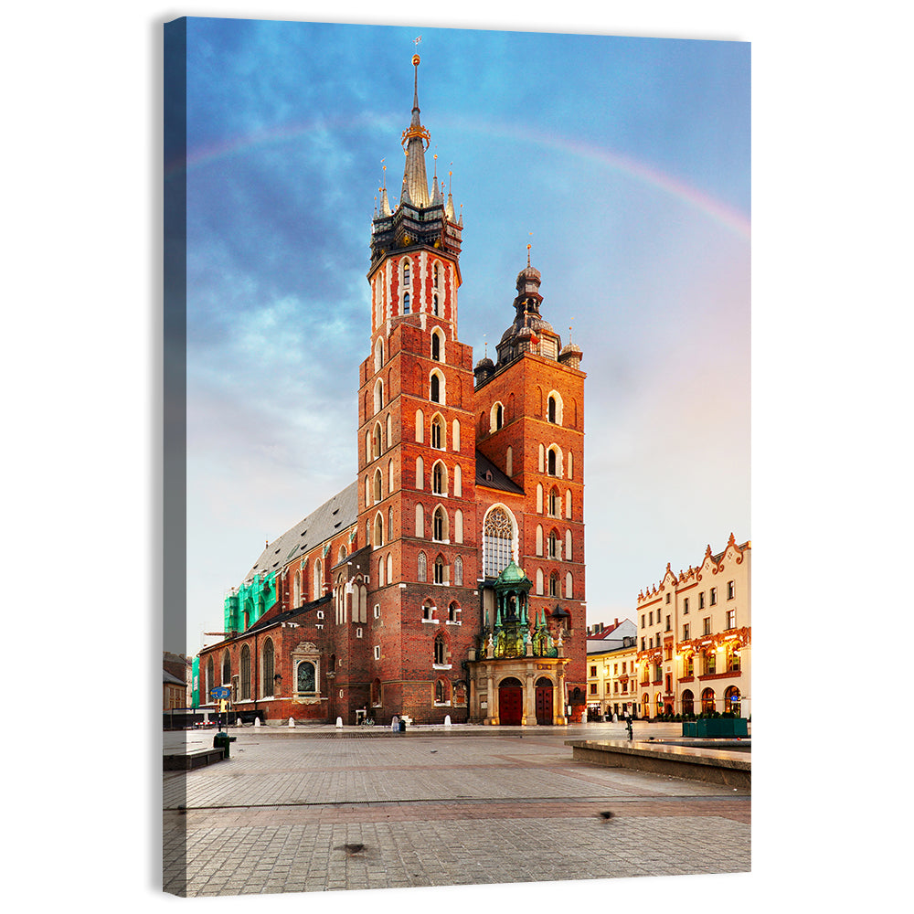 St. Mary's Basilica at Dusk, Krakow Wall Art