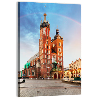 St. Mary's Basilica at Dusk, Krakow Wall Art
