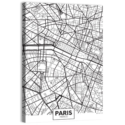 Paris City Map Wall Art