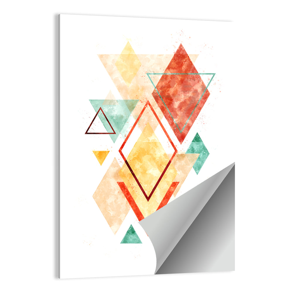 Scandinavian Geometric Diamond Wall Art