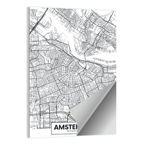 Amsterdam City Map Wall Art