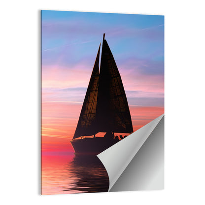 Sailboat at Sunset Wall Art
