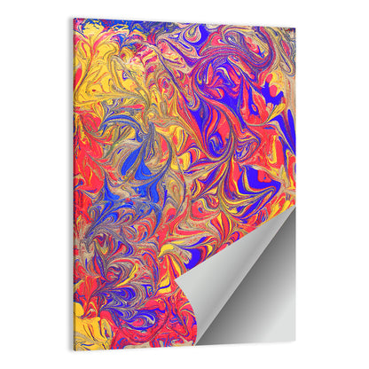 Vibrant Marbled Swirl Abstract Wall Art