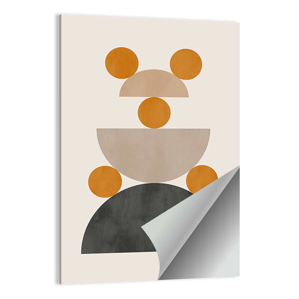 Stacked Geometric Shapes Wall Art