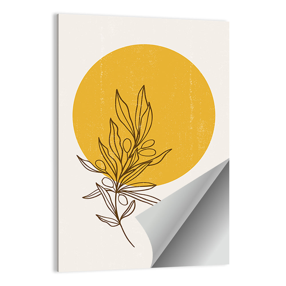 Olive Branch Sun Line Wall Art