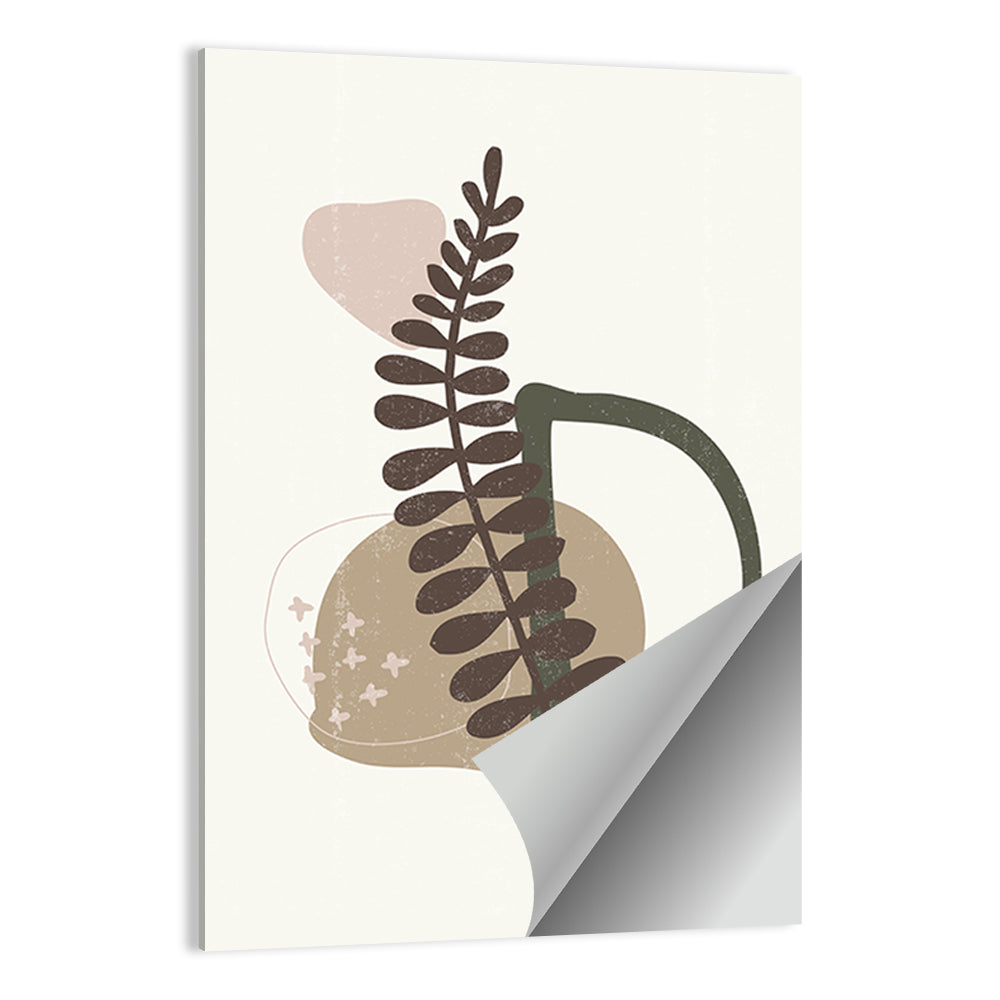 Letter D Botanical Vintage Wall Art