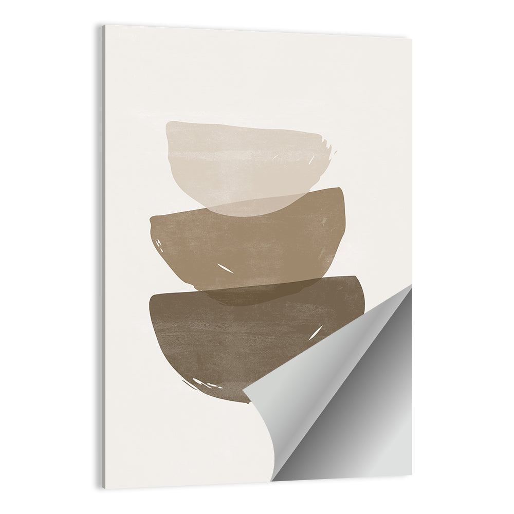 Sun and Moon Stacked Shapes Wall Art