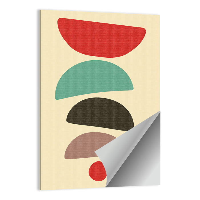 Mid Century Semicircle Stack Wall Art as a poster print