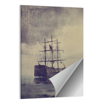 Old Pirate Ship at Sea Wall Art