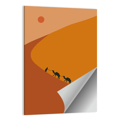 Minimalist Desert Caravan Wall Art