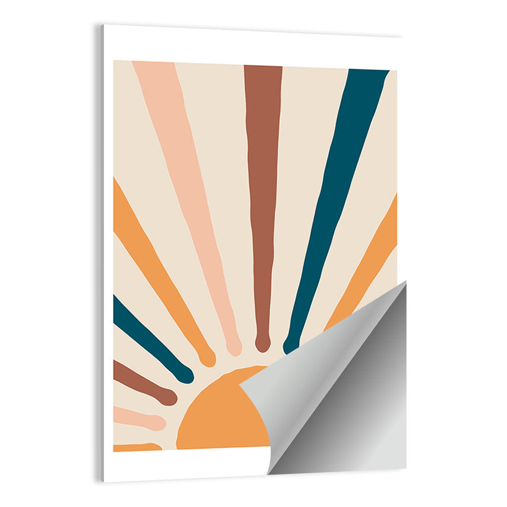 Boho Sunburst Abstract Wall Art