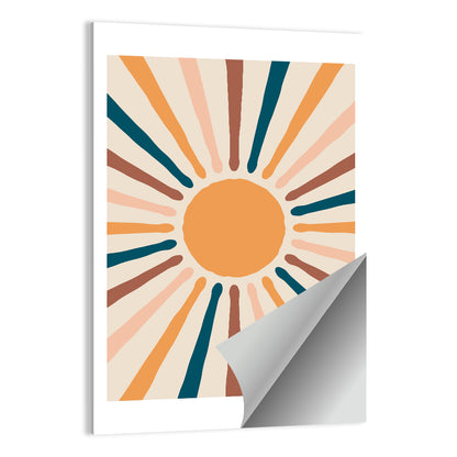 Boho Sunburst Abstract Wall Art