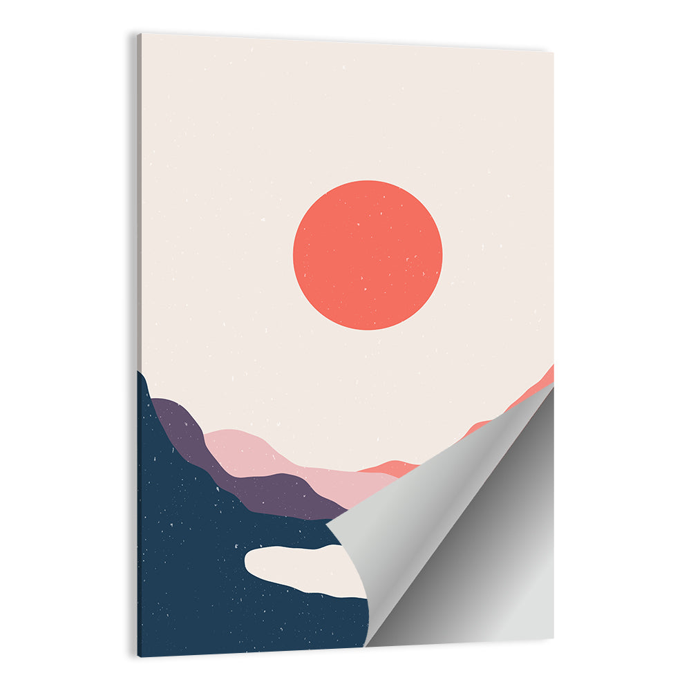 Boho Sunrise Over Mountains Wall Art