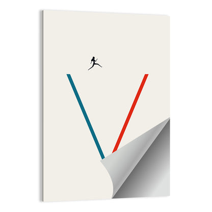 Victory V Runner Silhouette Wall Art
