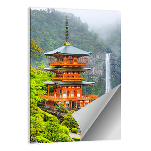 Pagoda Of Seigantoji & Nachi No Taki Waterfall Wall Art