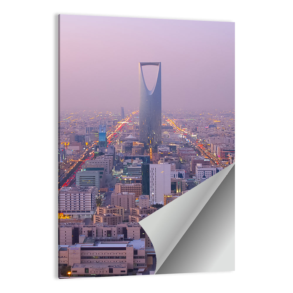 Kingdom Centre Riyadh at Dusk Wall Art