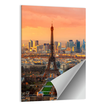 Eiffel Tower at Golden Twilight Wall Art