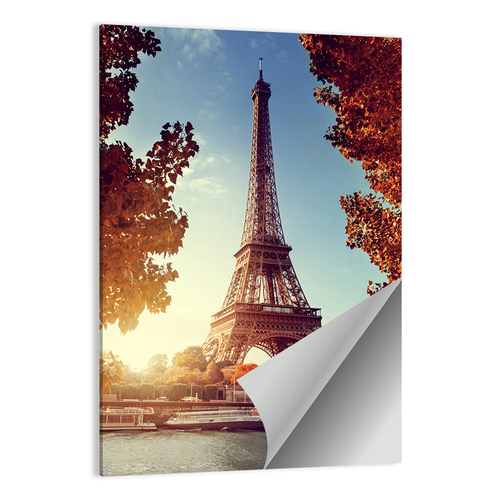 Autumn Seine with Eiffel Tower Wall Art