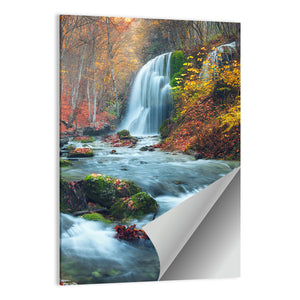 Silver Stream Waterfall In Crimea Wall Art