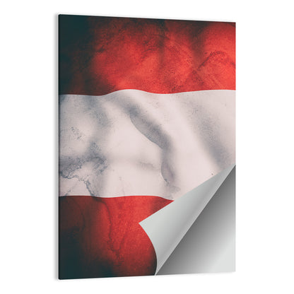 Waving Austria Flag Wall Art