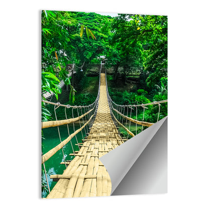 Bamboo Pedestrian Hanging Bridge Wall Art