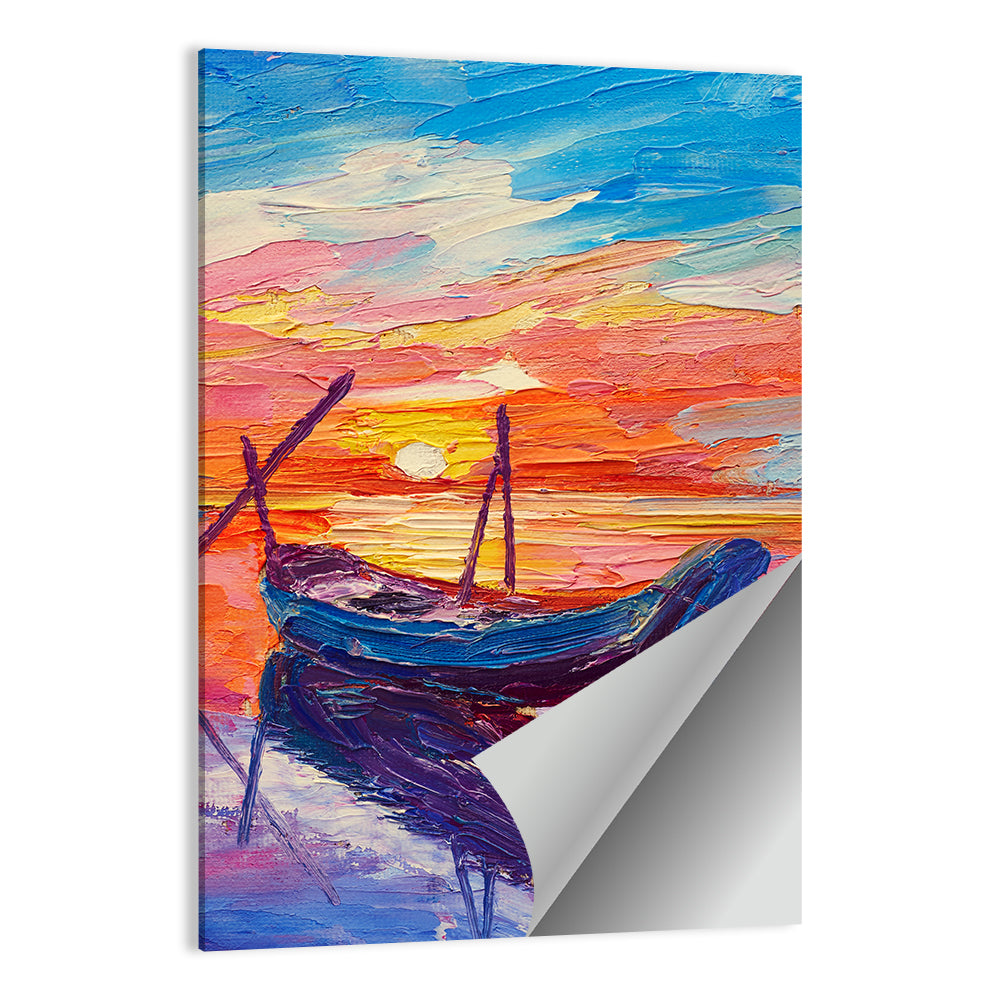 Fishing Boats at Sunset Wall Art