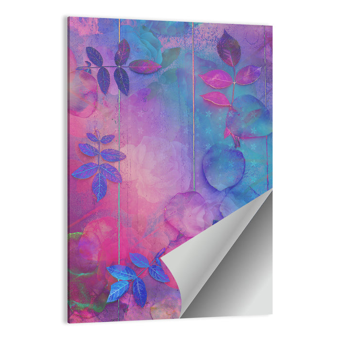 Dreamy Pink Rose Botanical Study Wall Art as a poster print
