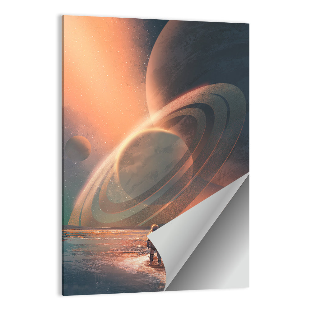 Solitary Astronaut on Alien Beach Wall Art