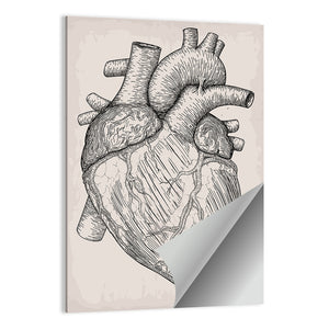 Human Heart Sketch Wall Art