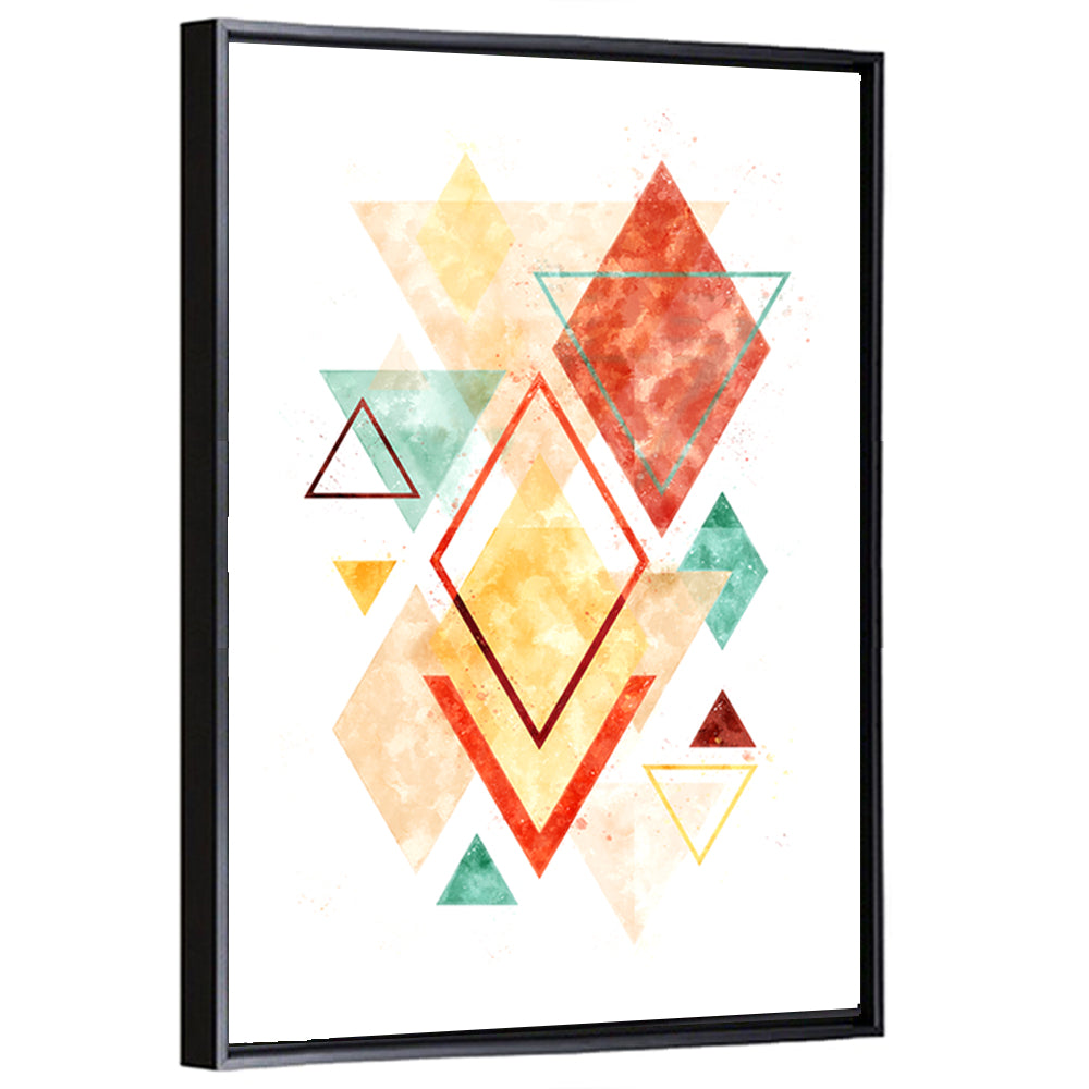 Scandinavian Geometric Diamond Wall Art