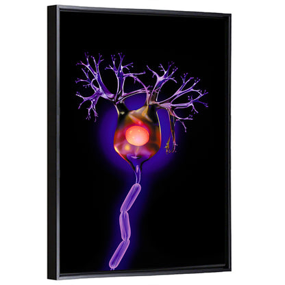 Microscopic Human Neuron Illustration Wall Art