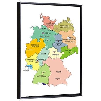 Germany Map Infographic Wall Art