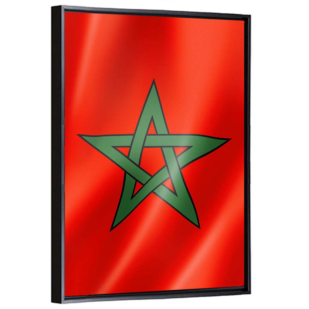 Morocco Flag with Five-pointed Star Wall Art