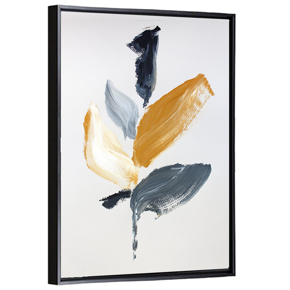 Golden Botanical Sprig Wall Art