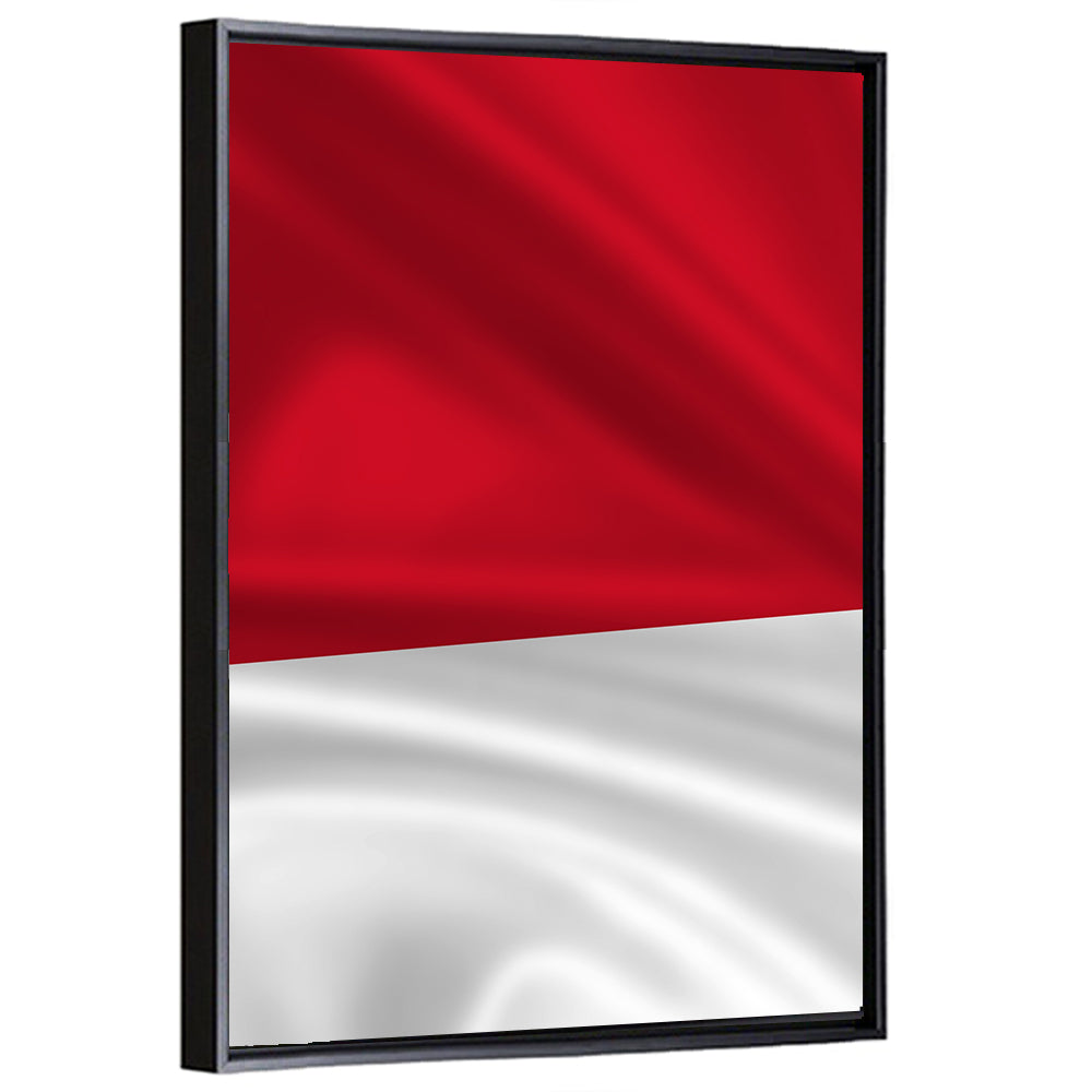 Indonesia Monaco Waving Flag Wall Art