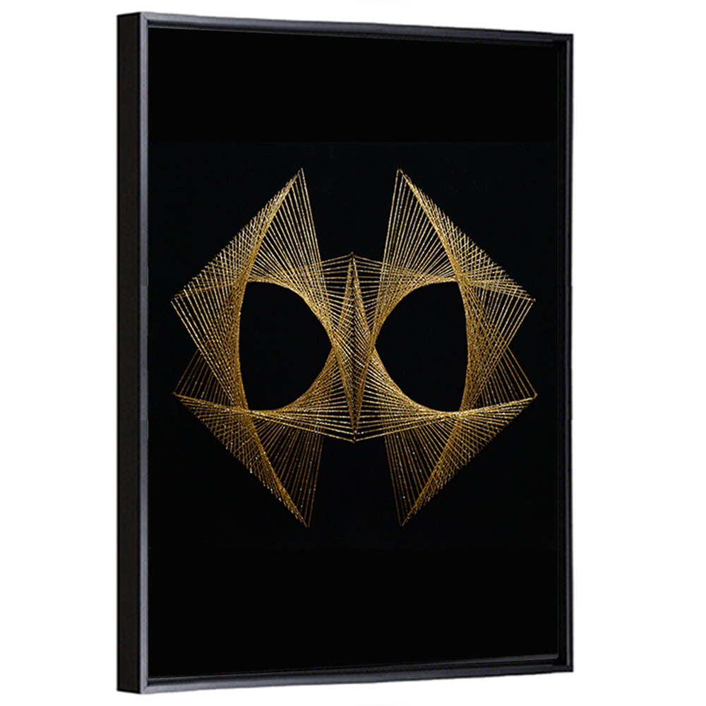 Antique Gold String Geometry Wall Art
