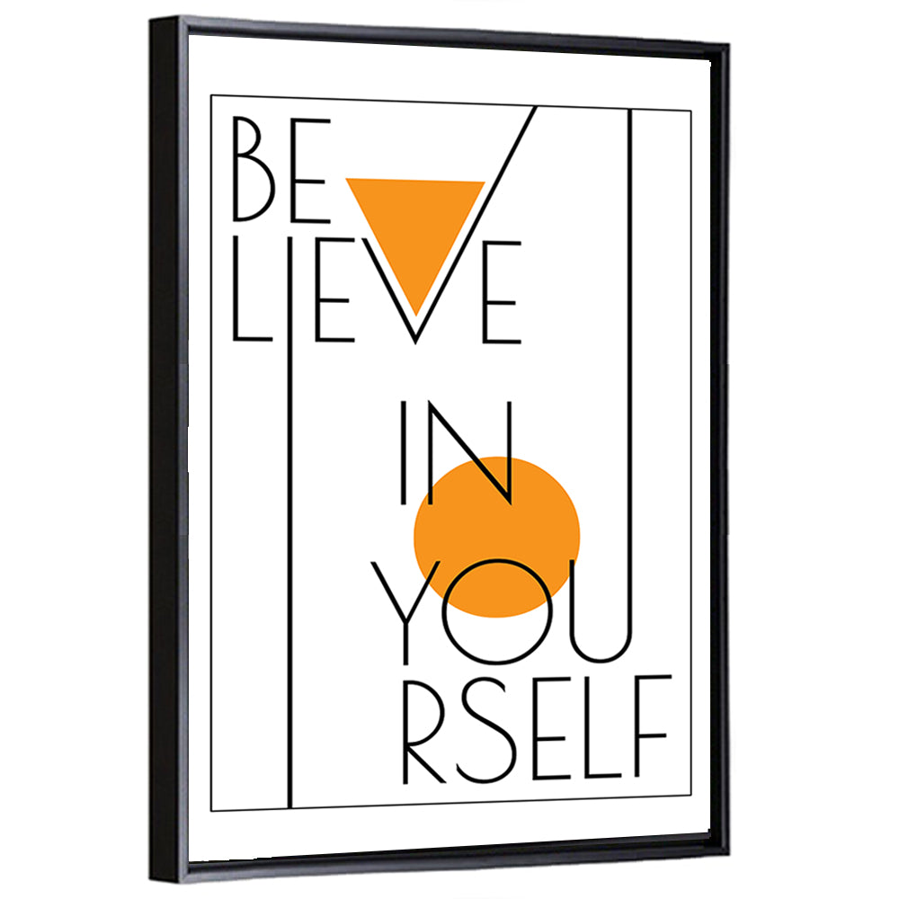 Believe in Yourself Typography Wall Art