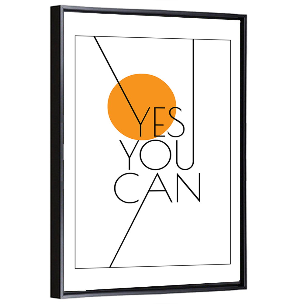 Yes You Can Typography Wall Art