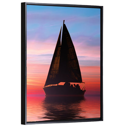 Sailboat at Sunset Wall Art