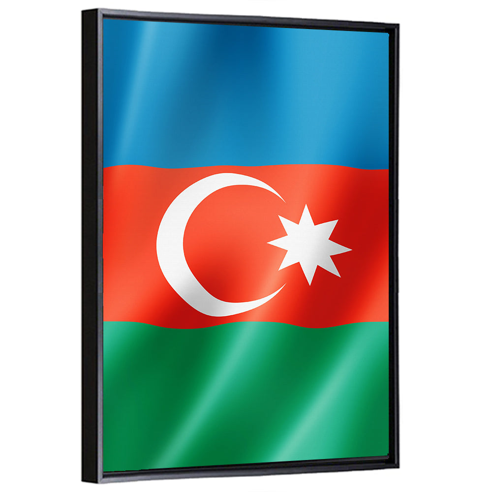 Azerbaijan Flag Wall Art