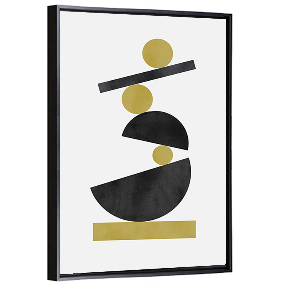 Balanced Geometric Stack Wall Art
