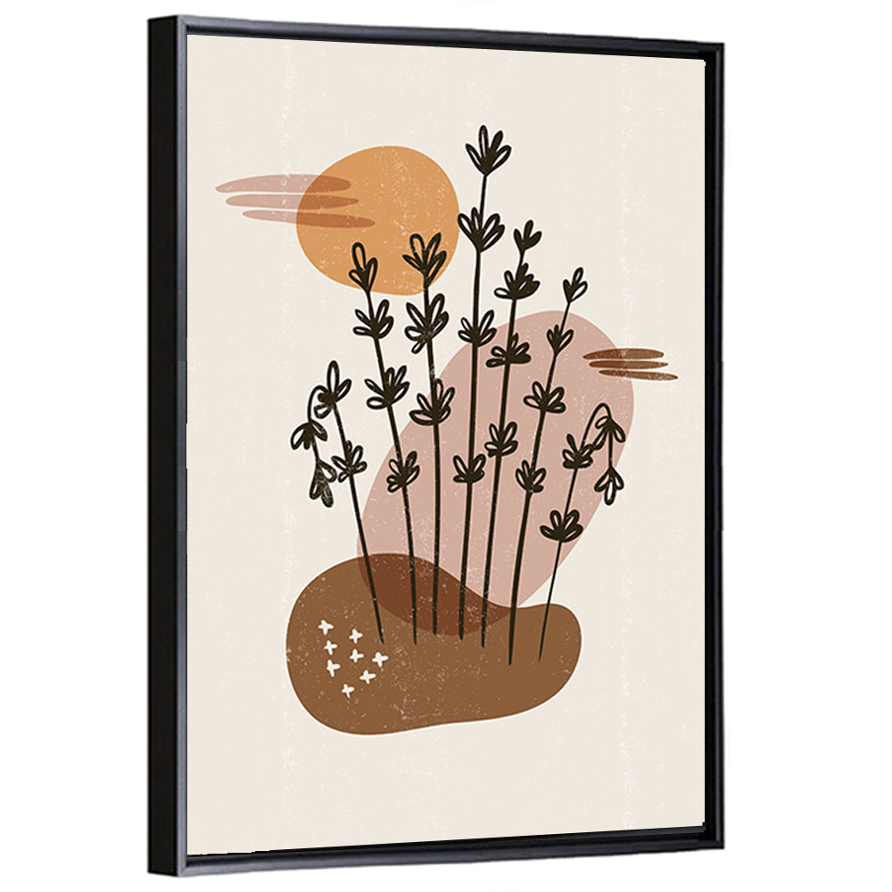 Lavender Botanical Minimalist Wall Art