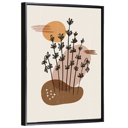 Lavender Botanical Minimalist Wall Art