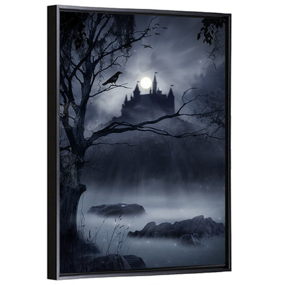 Moonlit Castle Over a Swamp Wall Art