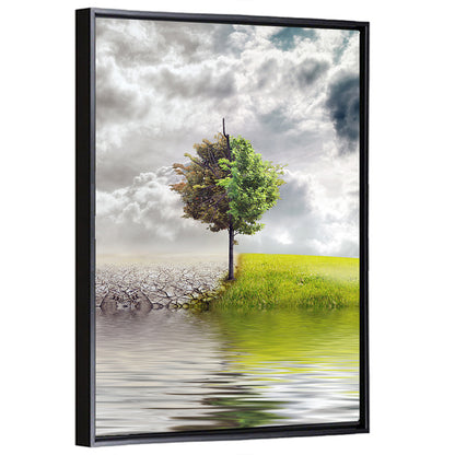 Tree Between Life and Decay Wall Art
