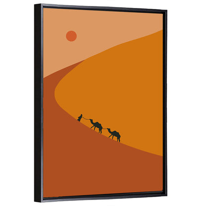 Minimalist Desert Caravan Wall Art
